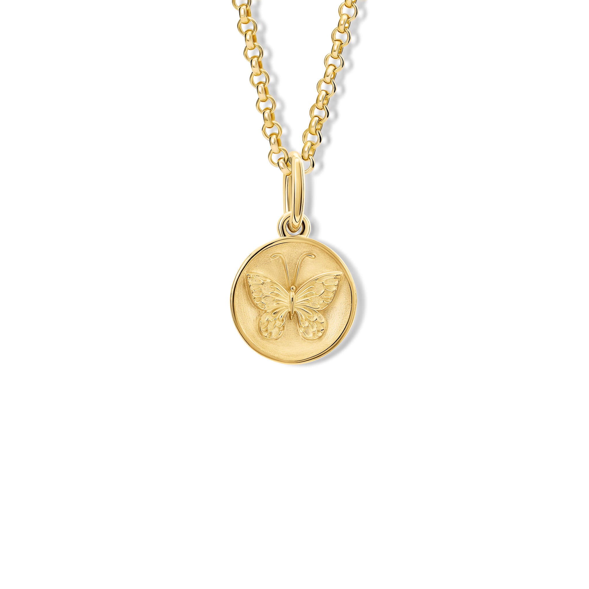 Handcrafted pendant with a butterfly 'in relief'
