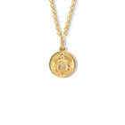 Beetle Medallion Charm Pendant Yellow Gold