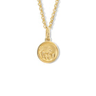 Lion of St Mark Medallion Charm Pendant Yellow Gold
