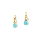 Icarus Earring Drops Yellow Gold - Aquamarine