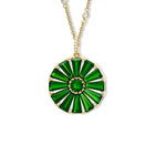 Roi Soleil Large Necklace Pendant Yellow Gold - Chrome Diopside & Diamond