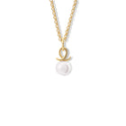 Icarus Necklace Pendant Yellow Gold - Pearl
