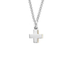 St John Cross Pendant Silver & Yellow Gold