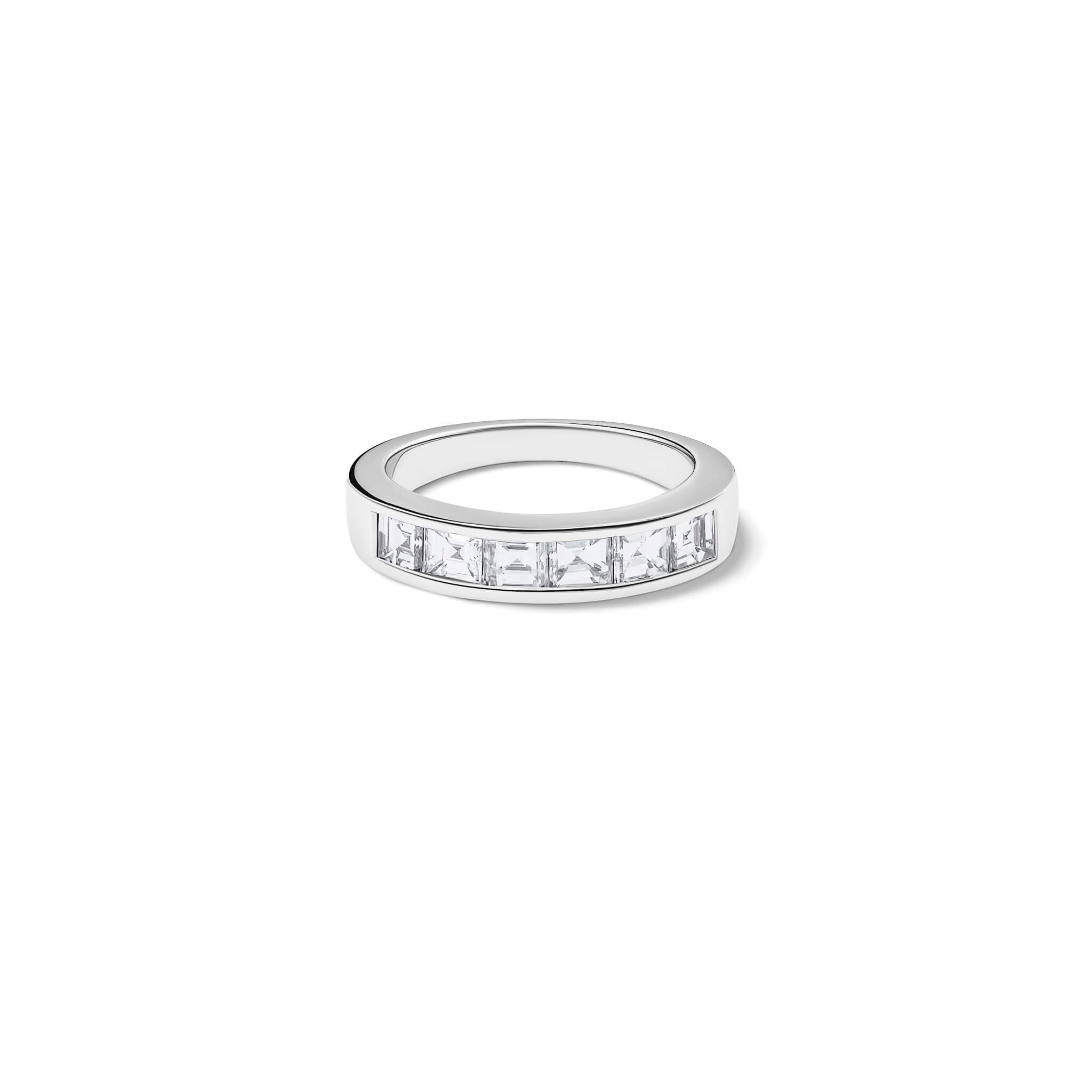 leonora half-eternity ring in 18ct white gold with diamond by cassandra goad