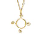 Athena Large Necklace Pendant Yellow Gold - Brown Diamond