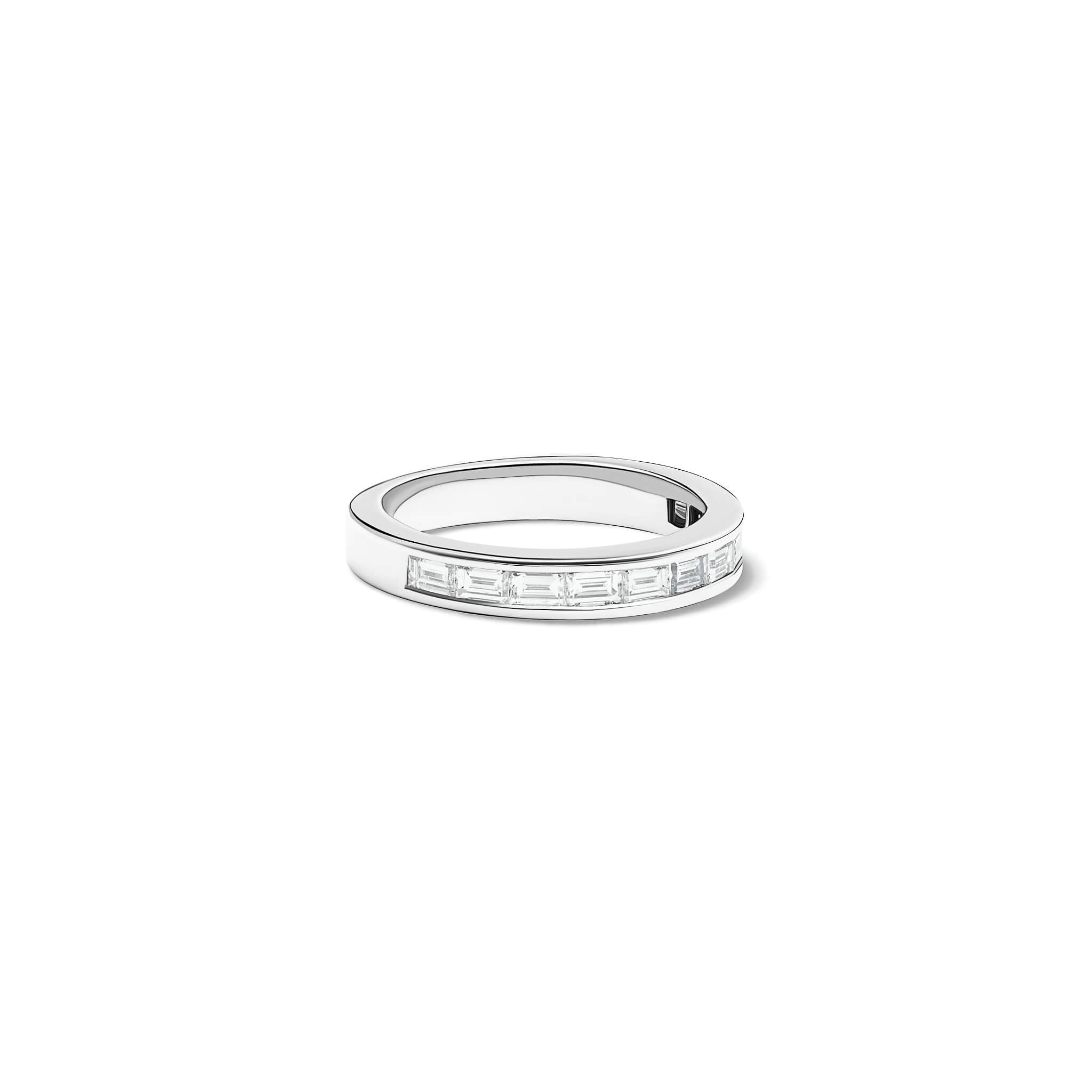 Natasha half-eternity ring in platinum with diamonds by Cassandra Goad