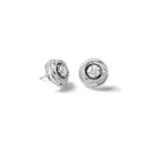 Tagliatelle Agemaki Earring Halos 18ct White Gold - Diamond