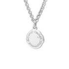 Courage, Perseverance, Patience Quote Pendant Silver