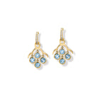 Acai Earring Drops Yellow Gold - Blue Topaz