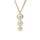 Archipelago Triple Necklace Pendant Yellow Gold - Aquamarine