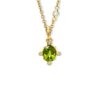 Compass Medium Necklace Pendant 18ct Yellow Gold - Green Sphene & Diamond