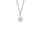 Fleur de Lys Small Necklace Pendant White Gold - Diamond Pavé