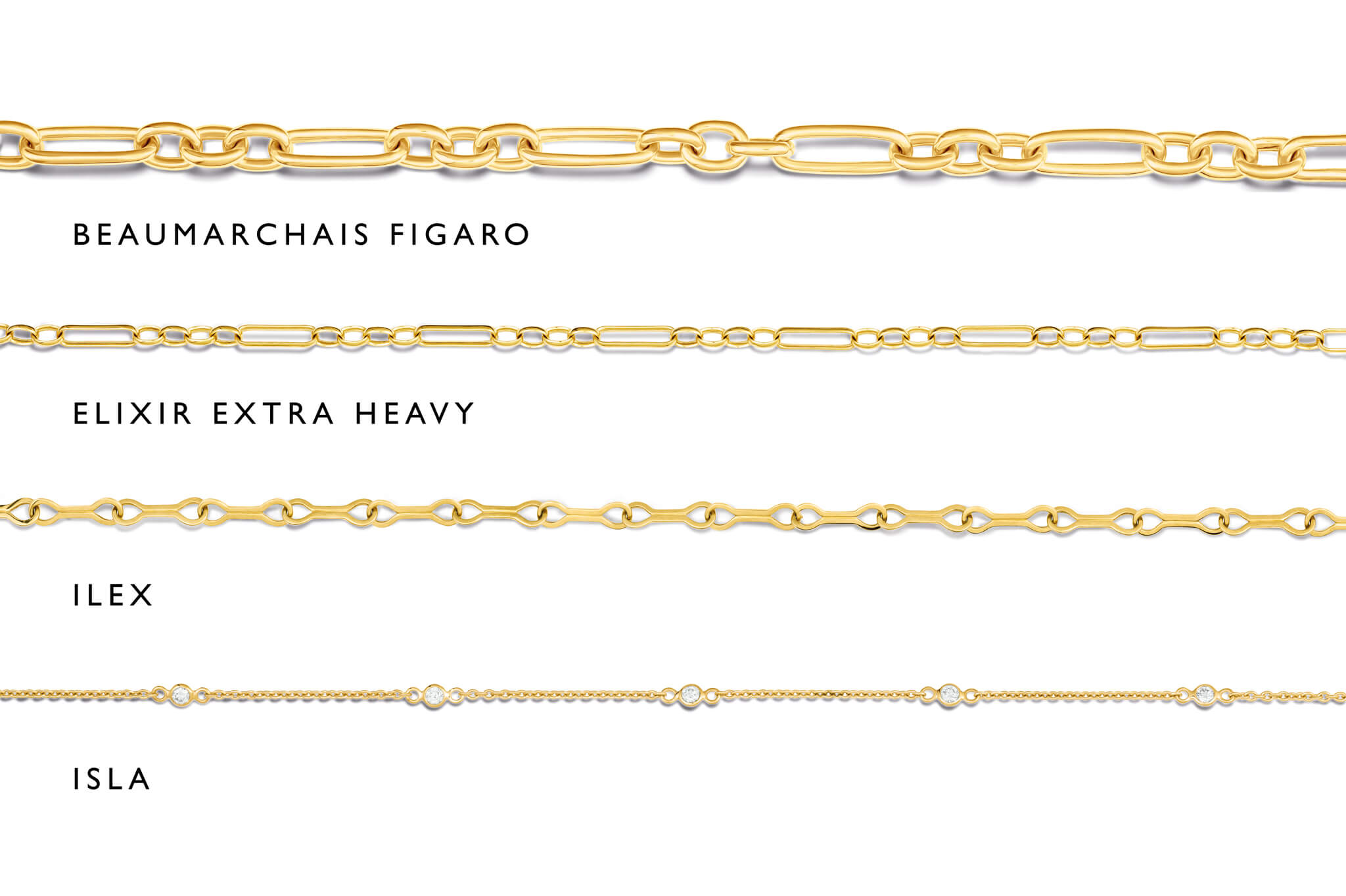 Hand-crafted in London, Cassandra Goad statement bold yellow gold and diamond necklace chains, designed for elevated everyday wear, layering and timeless styling.