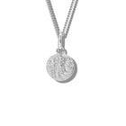 St Christopher Large Necklace Pendant Silver