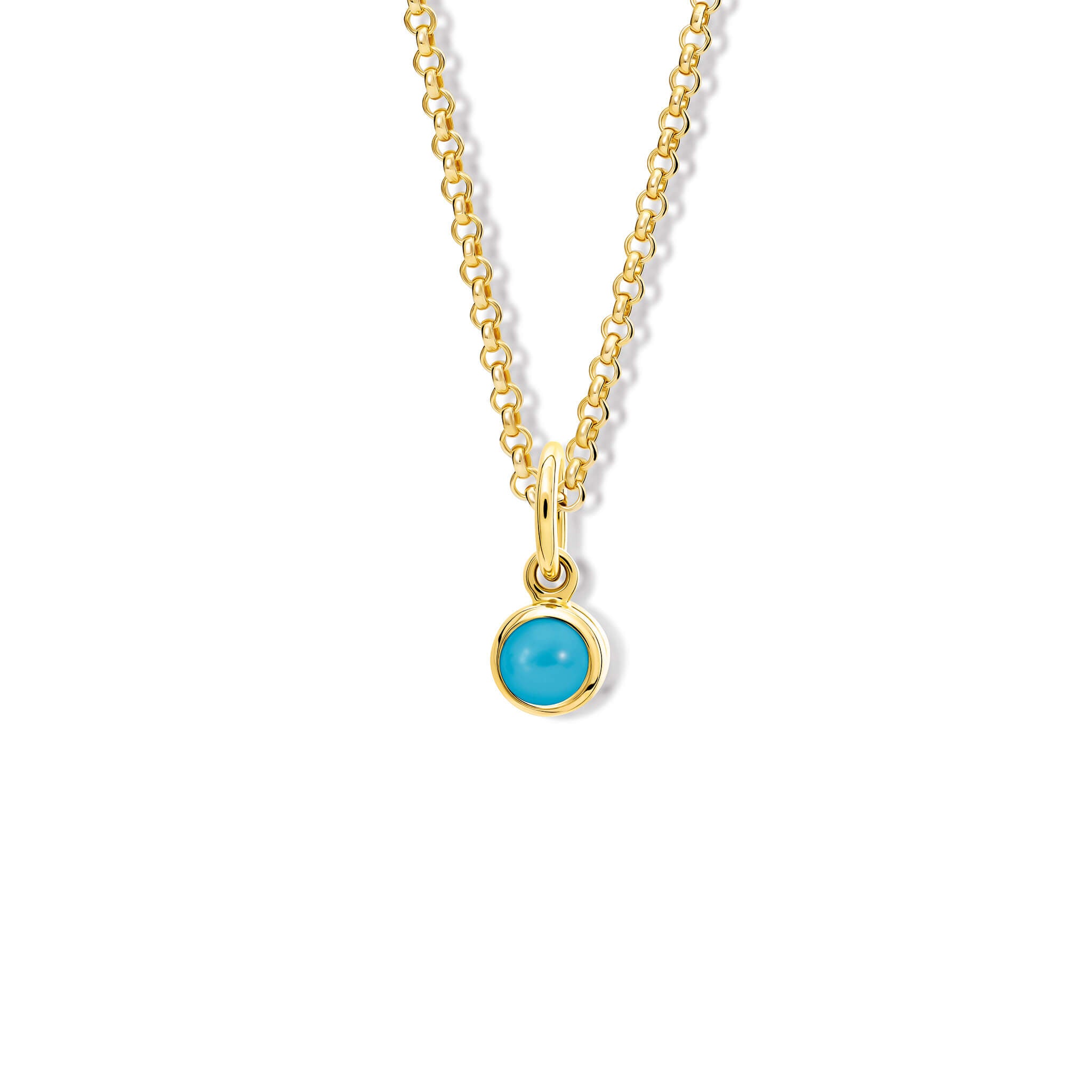 Handcrafted necklace pendant in silver featuring featuring turquoise, December birthstone