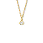 Talya Necklace Pendant Yellow Gold - White Sapphire