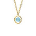 Archipelago Necklace Pendant Yellow Gold - Aquamarine