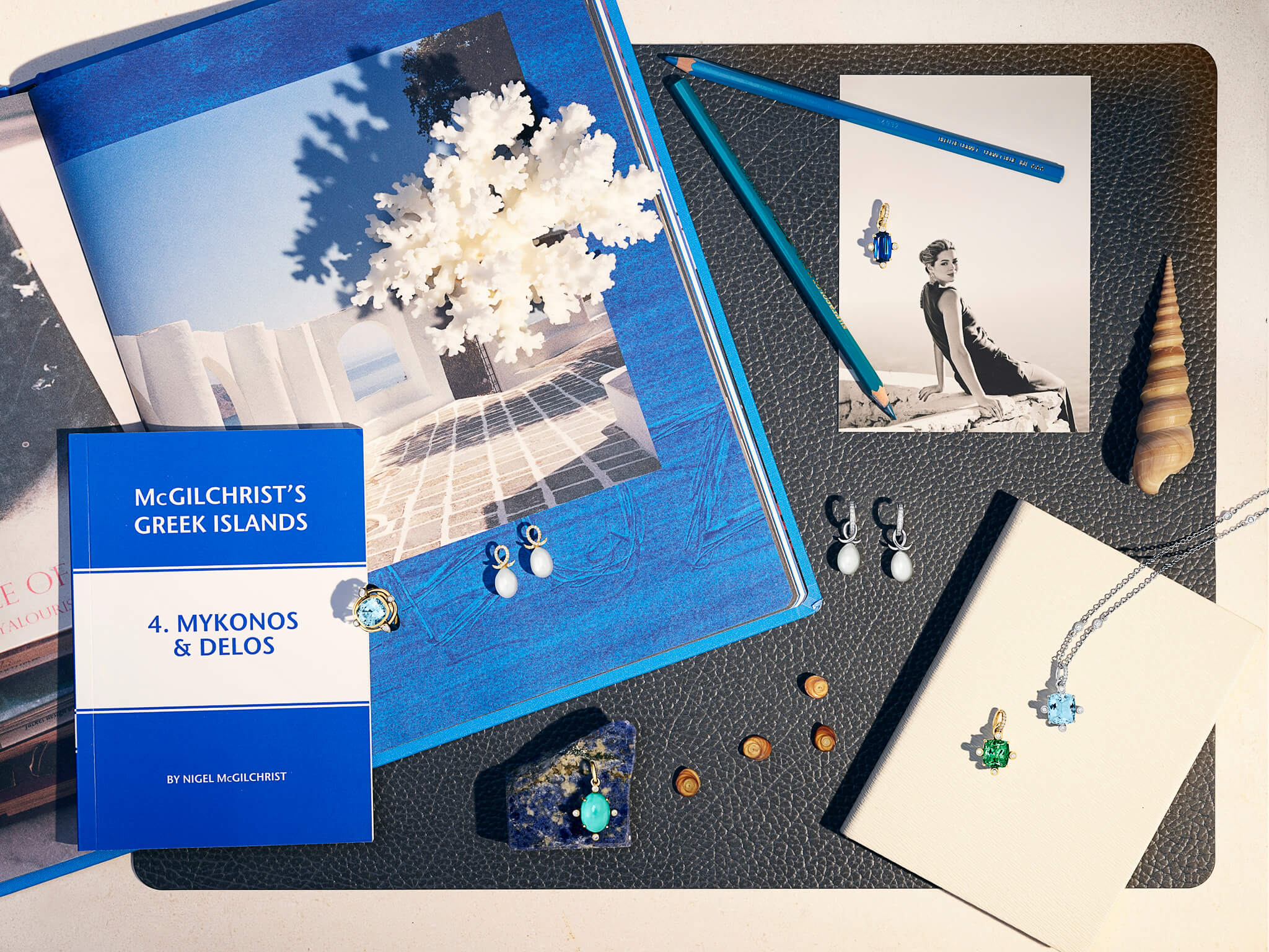 Cassandra Goad Greek inspired jewellery on books