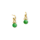 Icarus Earring Drops Yellow Gold - Mottled Chrysoprase
