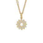 La Martorana Mosaic Medium Necklace Pendant 18ct Yellow Gold - Diamond