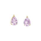 Luiza Carina Earring Pendants Yellow Gold - Amethyst