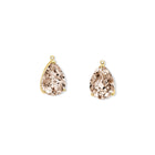 Luiza Carina Earring Pendants Yellow Gold - Smoky Quartz