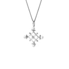 Madrid Large Cross Pendant Silver - Pearl