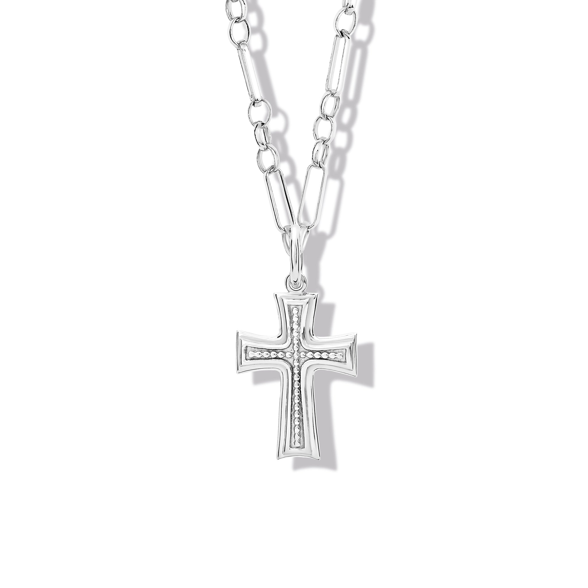 Handcrafted silver cross necklace pendant inspired by the Shipka pass in Bulgaria