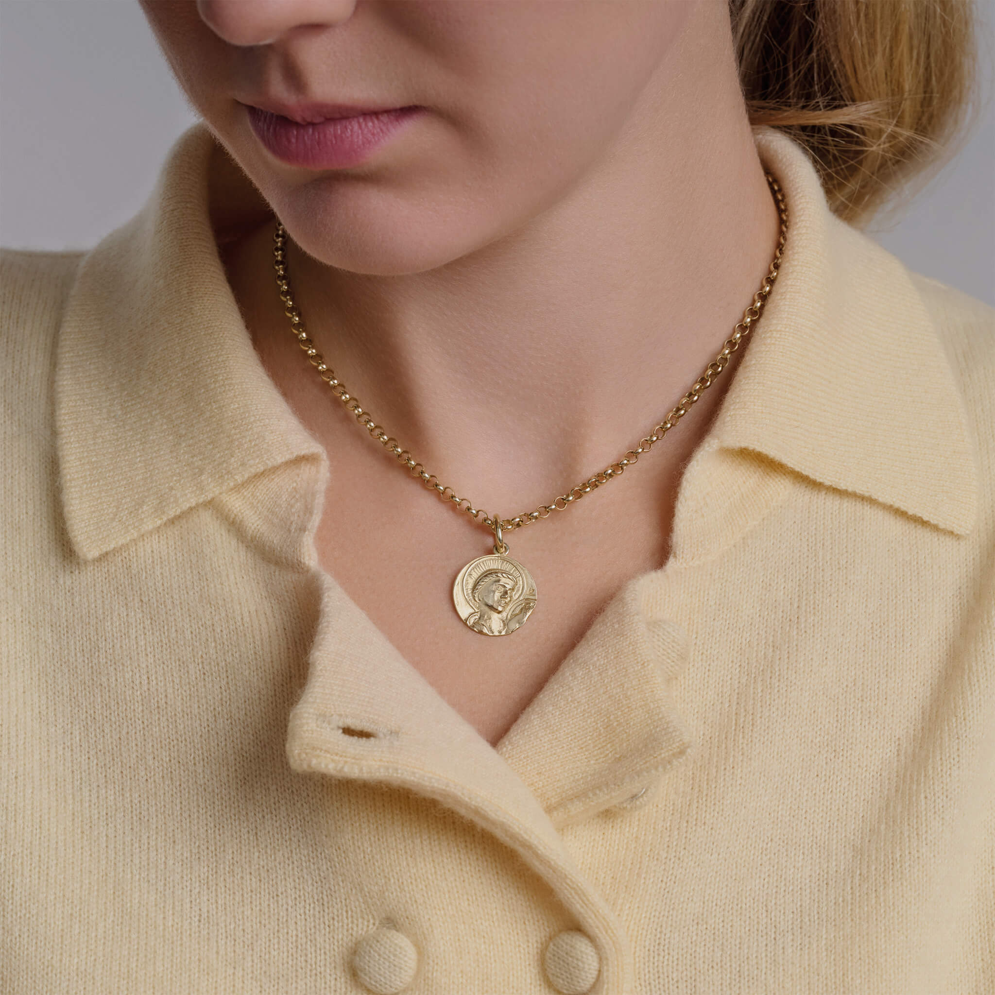 St Anthony Medium Gold Pendant | Cassandra Goad