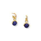 Stirrup Earring Drops Yellow Gold - Lapis Lazuli