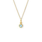 Talya Necklace Pendant Yellow Gold - Aquamarine
