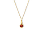 Talya Necklace Pendant Yellow Gold - Red Garnet